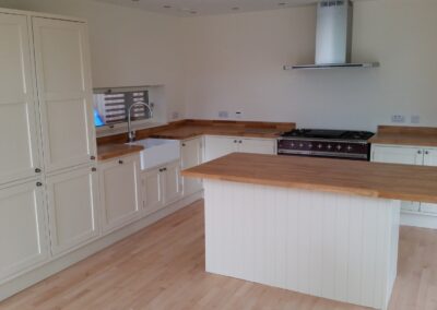 Bespoke hand made and finished kitchen with solid oak worktops