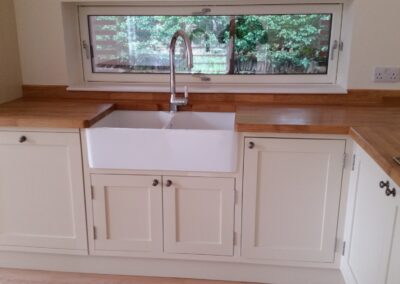 Bespoke hand made and finished kitchen with solid oak worktops